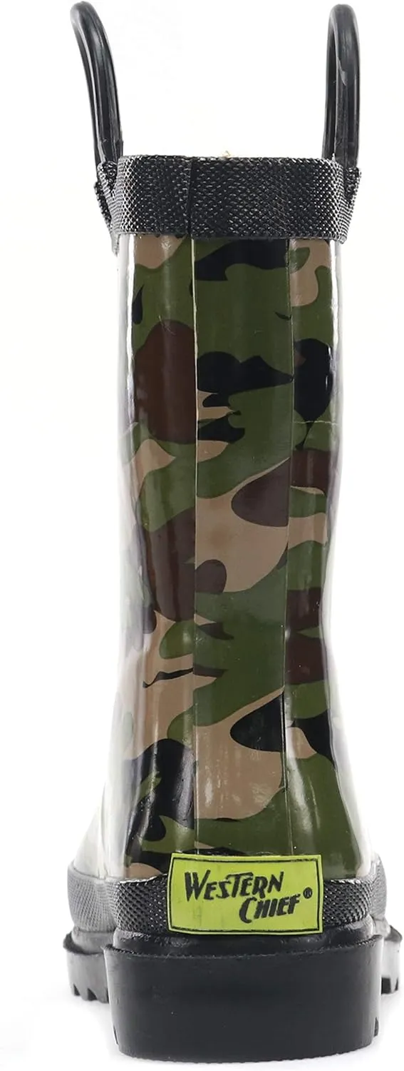 Western Chief Rain Boots with Pull on Handles for Toddlers and Kids - Premium Waterproof Boots for Boys and Girls