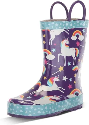 Western Chief Rain Boots with Pull on Handles for Toddlers and Kids - Premium Waterproof Boots for Boys and Girls