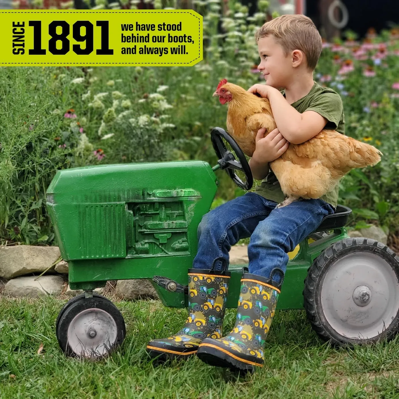 Western Chief Rain Boots with Pull on Handles for Toddlers and Kids - Premium Waterproof Boots for Boys and Girls