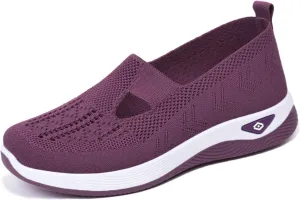 Women's Casual Sneakers – Lightweight & Breathable Mesh Slip-On Walking Shoes, Easy to Wear, Anti-Slip Sole, Perfect for Work, Travel & Everyday Comfort