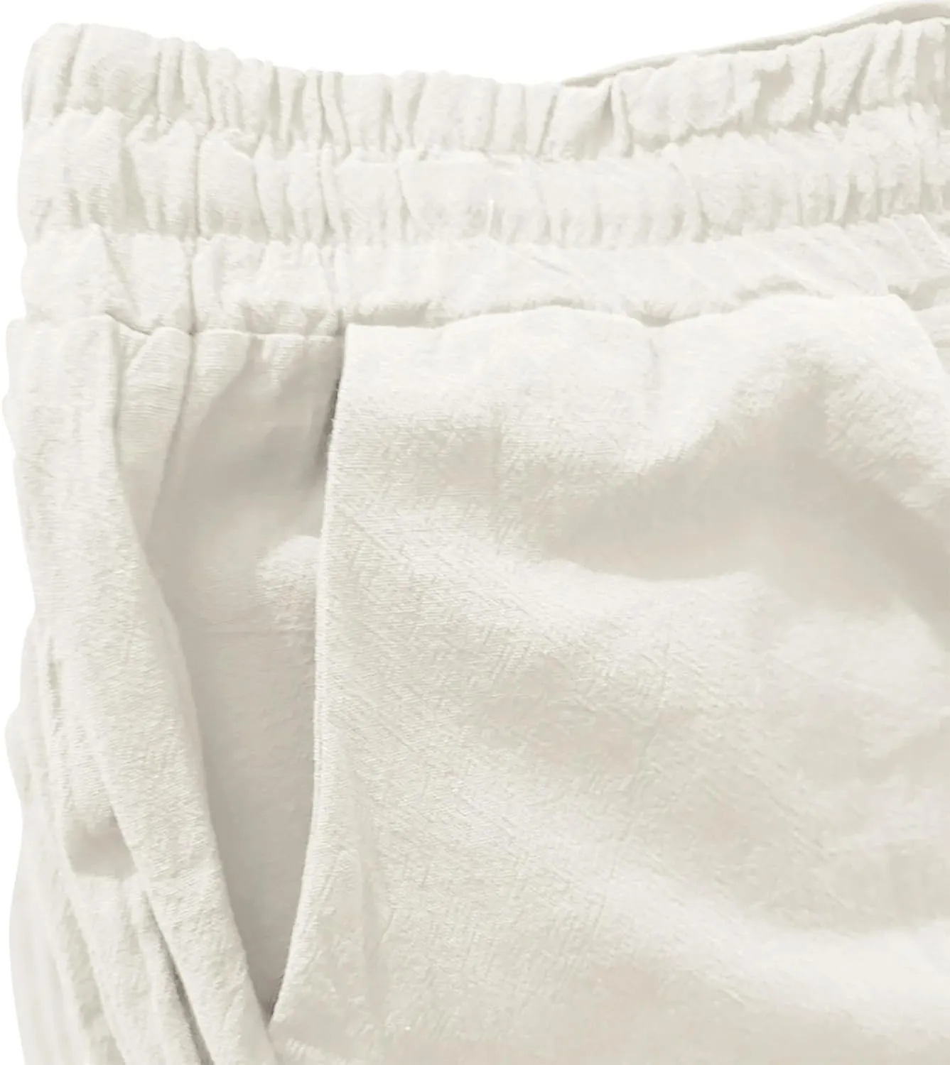 Women's Cotton Linen Summer Palazzo Pants Flowy Wide Leg Beach Trousers with Pockets Spring Outfits 2025
