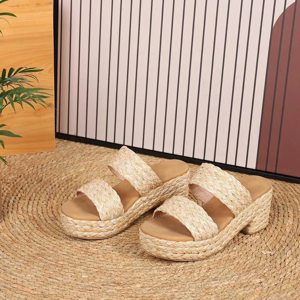 Women's Espadrilles Platform Sandals Wedges Slides Sandals Open Toe Fashion Summer Outdoor Beach Sandals