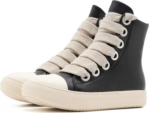 Womens High Top Sneakers Jumbo Lace-up Platform Comfort Trainers Thick Soles Walking Casual Shoes