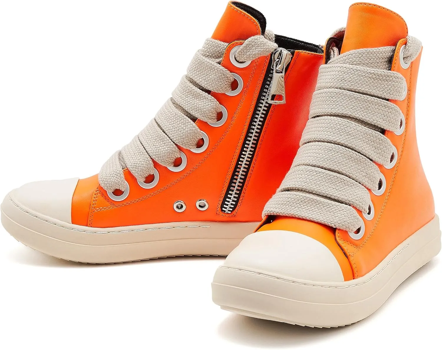 Womens High Top Sneakers Jumbo Lace-up Platform Comfort Trainers Thick Soles Walking Casual Shoes