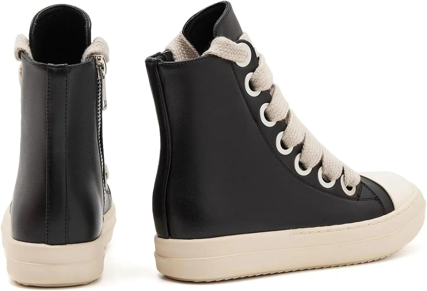 Womens High Top Sneakers Jumbo Lace-up Platform Comfort Trainers Thick Soles Walking Casual Shoes