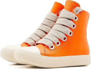 Womens High Top Sneakers Jumbo Lace-up Platform Comfort Trainers Thick Soles Walking Casual Shoes