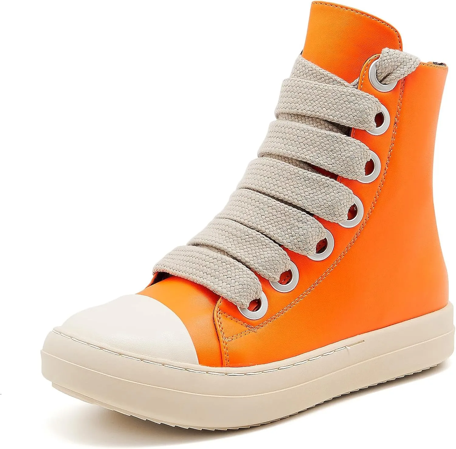 Womens High Top Sneakers Jumbo Lace-up Platform Comfort Trainers Thick Soles Walking Casual Shoes