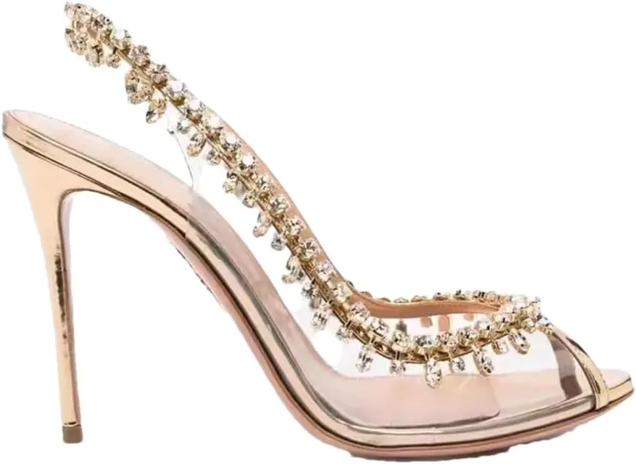 Women's Plus Size Sandals, Round Toe Rhinestone Comfort