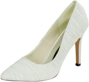 Womens Pointed Toe Wedding Shoes High Heels Pumps Work Job Bride Dress Party Stripe