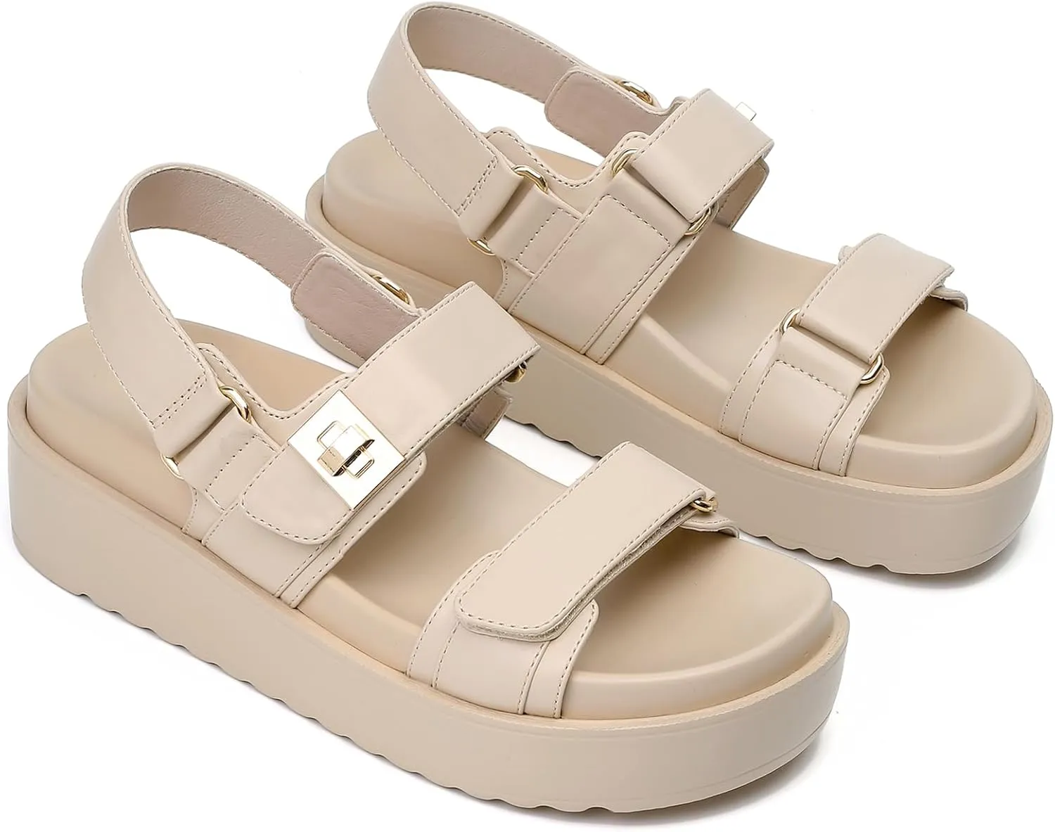 Womens Summer Sandals Casual Adjustable Arch Support Comfortable Thick Sole Flat Sandals