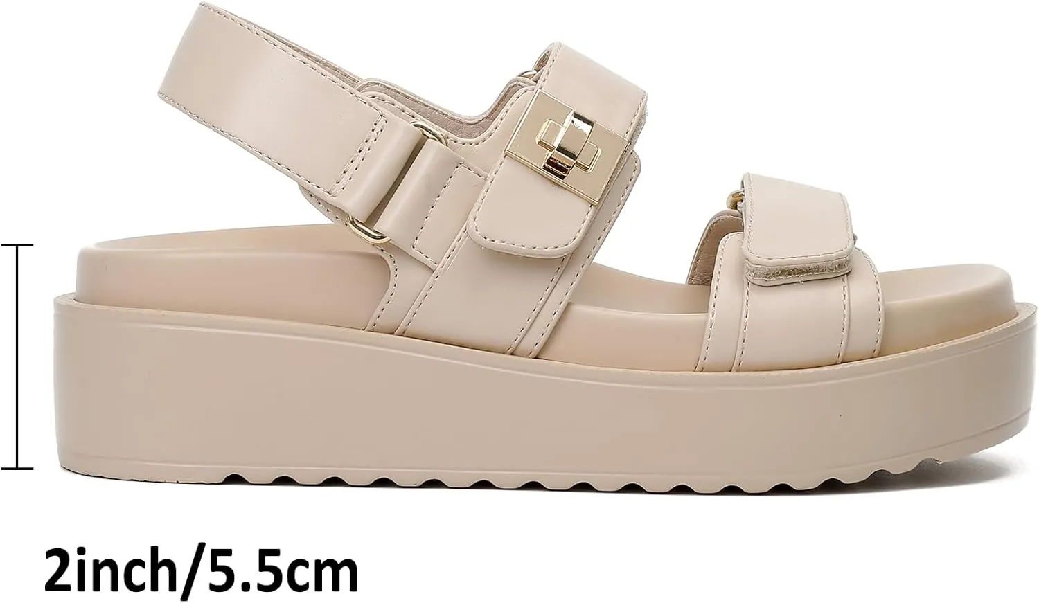 Womens Summer Sandals Casual Adjustable Arch Support Comfortable Thick Sole Flat Sandals