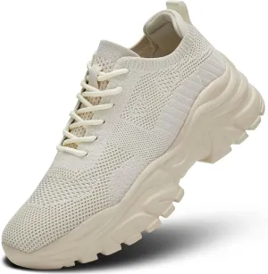 Womens Walking Shoes Non Slip Ladies Running Fashion Athletic Sneakers Work Gym Tennis Athletic Sports Comfort Breathable Lightweight Mesh Soft Sole