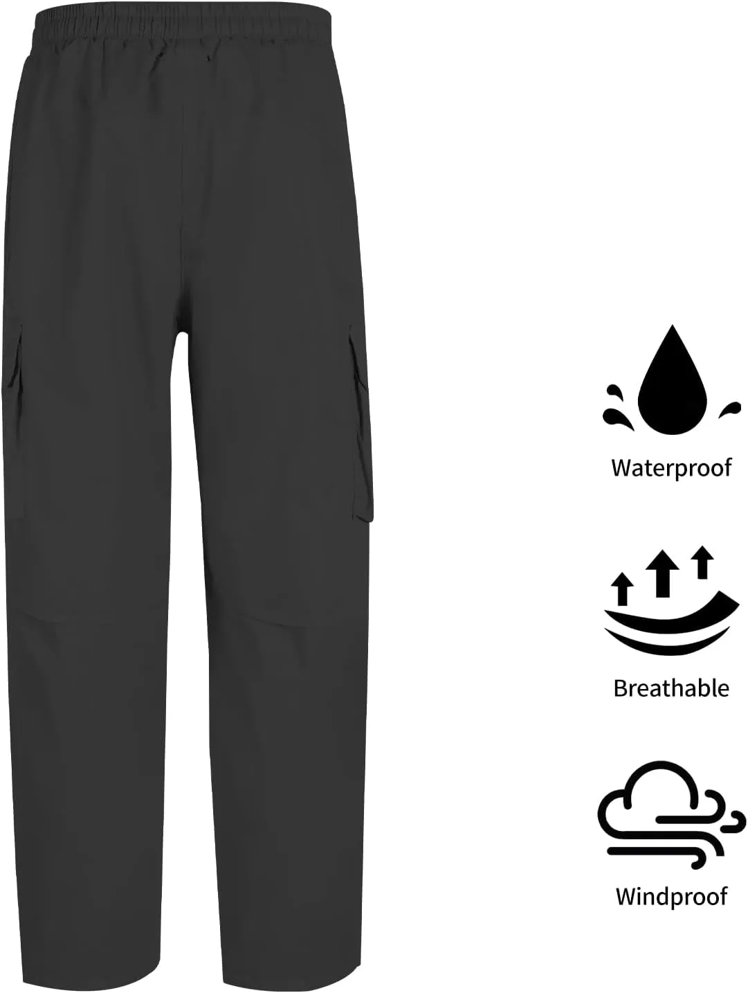 Women's Waterproof Lightweight Hiking Pants with Pocket, Beige, Size 12
