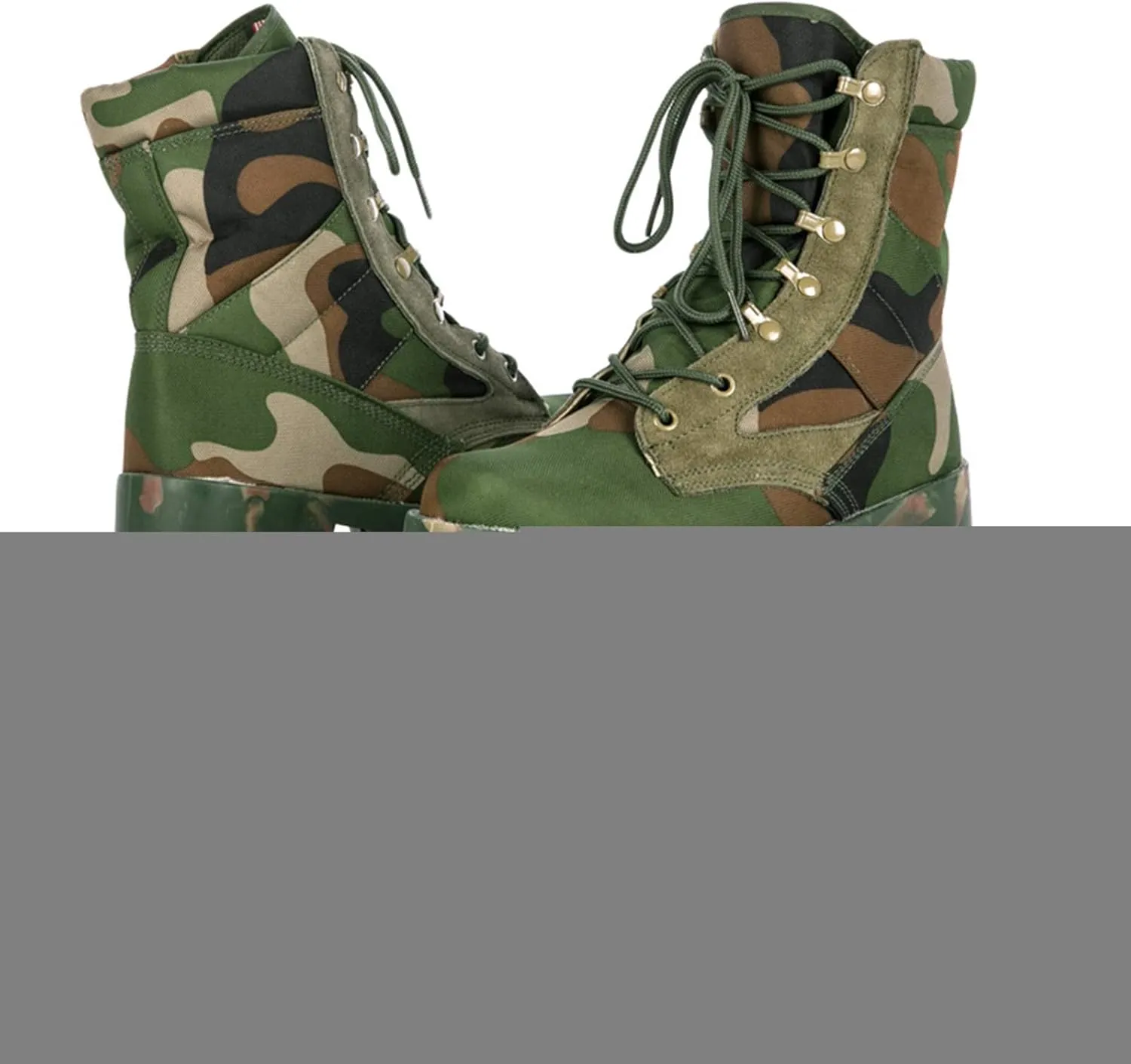 Wygwlg Summer Men's Camouflage Tactical Boots, Jungle Outdoor Lightweight High-Top Hiking Shoes -Canvas,39