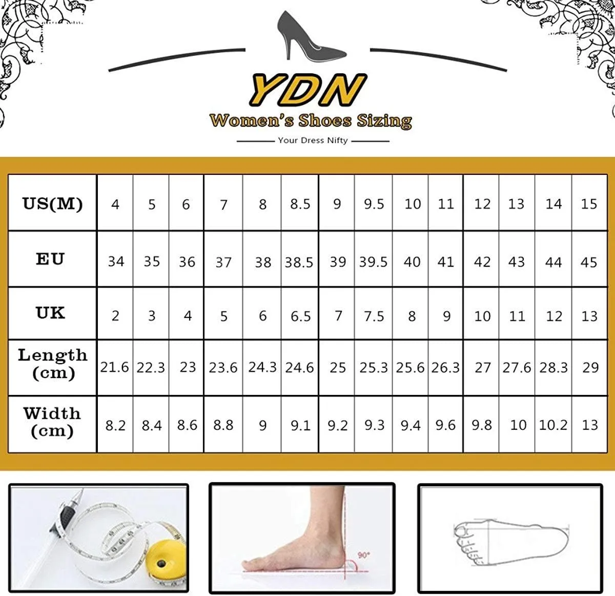 YDN Women's Elegance Low Kitten Heel Pumps Pointy Toe Slip On Patent Buckle Basic Office Dress Shoe Size 4-15 US
