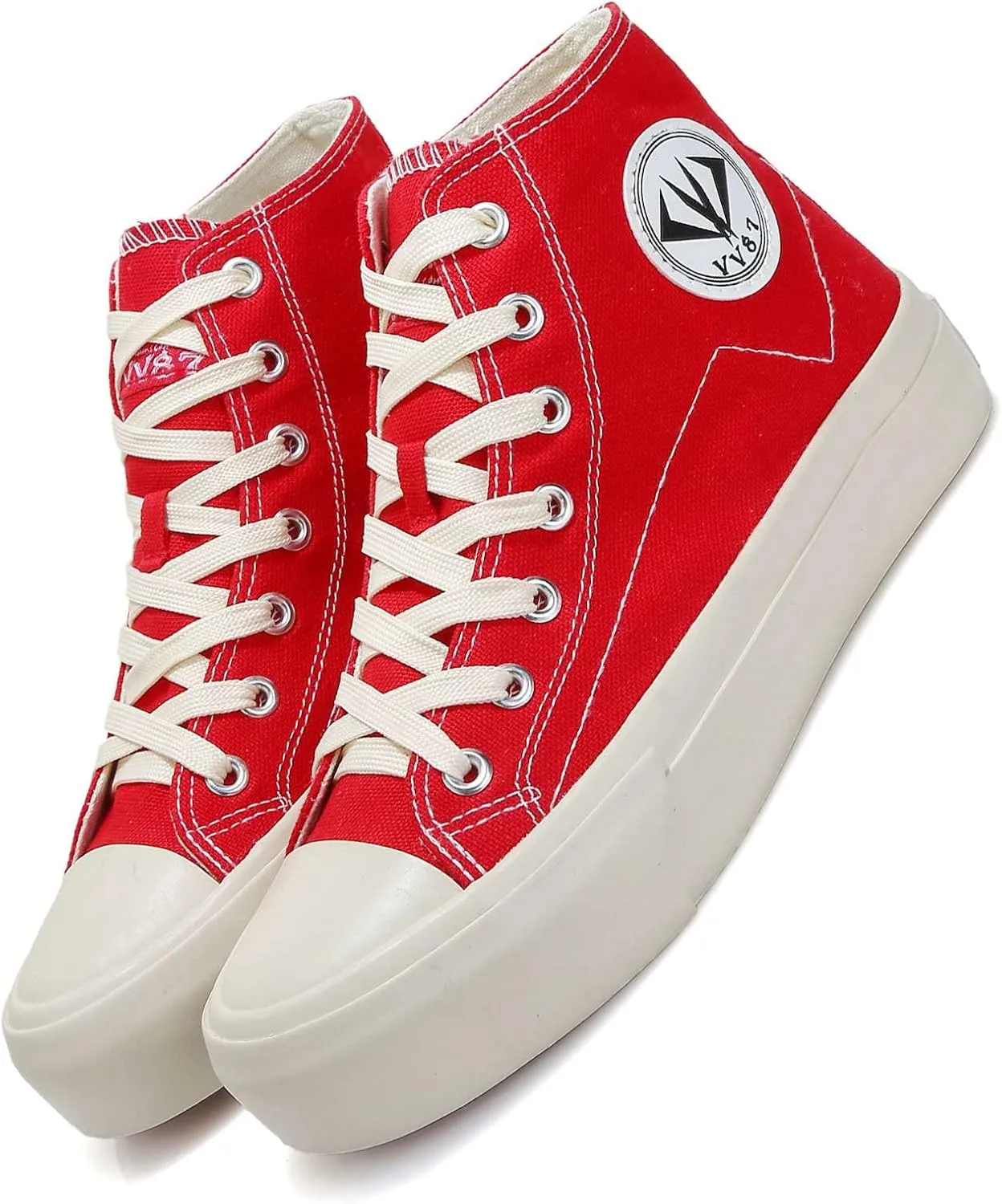YYSPR Women’s Fashion High Top Canvas Sneakers Lace up Casual Classic Comfort Walking Shoes