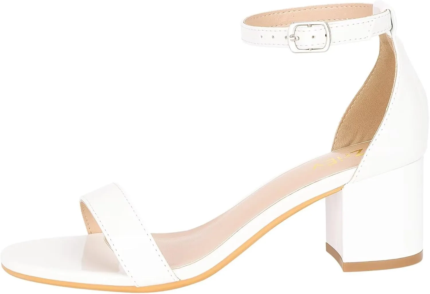 ZriEy Chunky Heels for Women Strappy Platform Sandals Open Toe Heeled Sandals Ankle Strap Adjustable Buckle Lucite Chunky High Heel Shoes