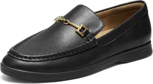 ZURIN Women's Loafers Leather Penny Loafers Comfortable Flats Shoes for Women Casual Dressy Shoes Business Work Driving