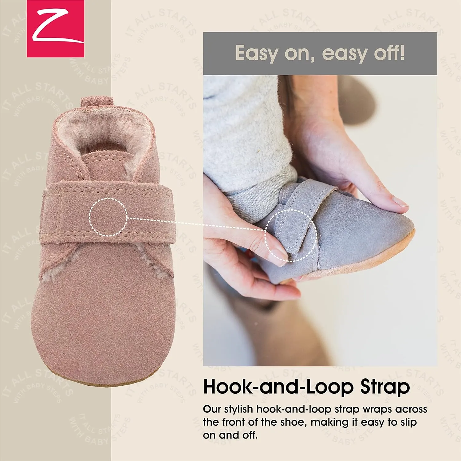 Zutano Unisex Baby Leather Shoes, Faux-Fur-Lined Booties, Winter Boots for Babies