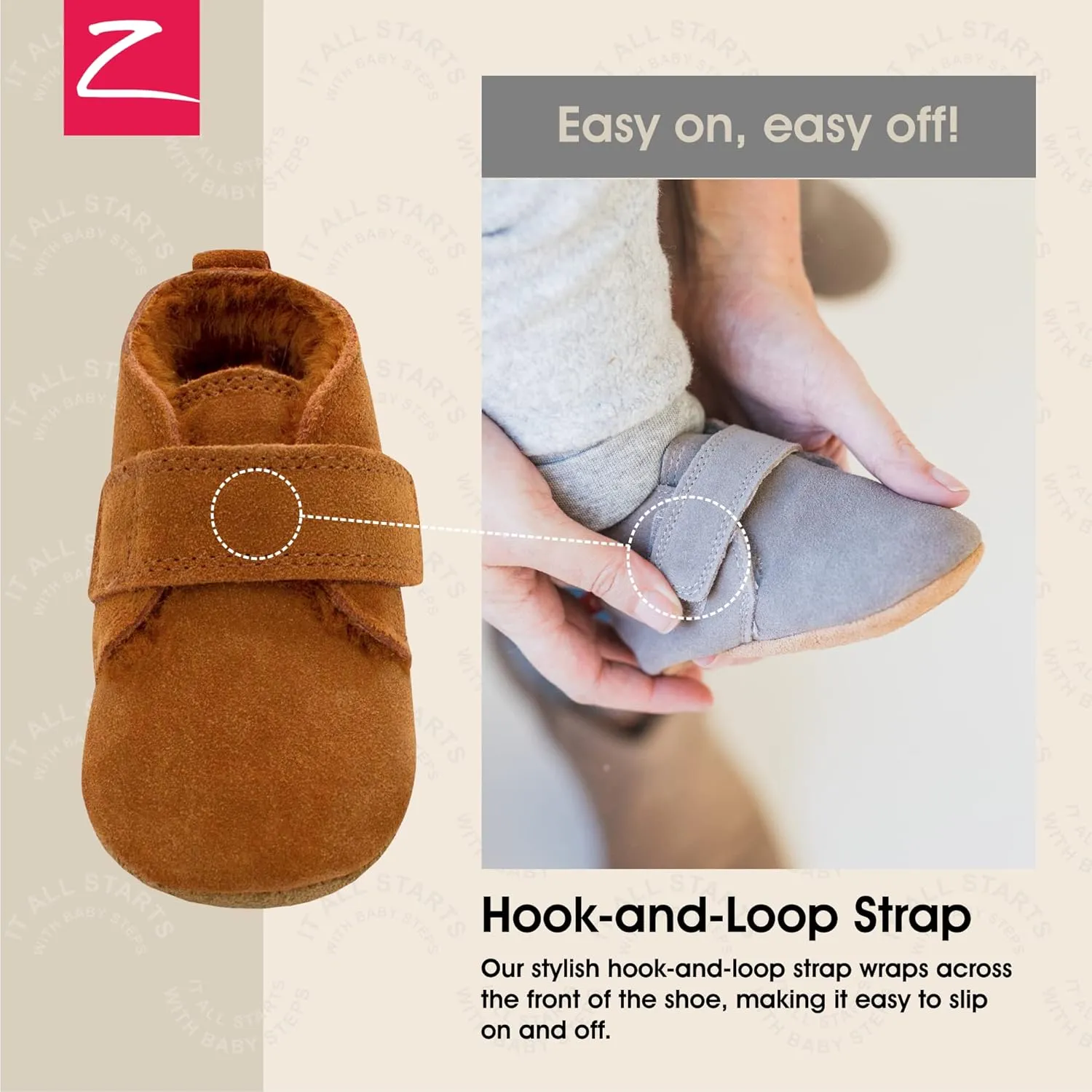 Zutano Unisex Baby Leather Shoes, Faux-Fur-Lined Booties, Winter Boots for Babies