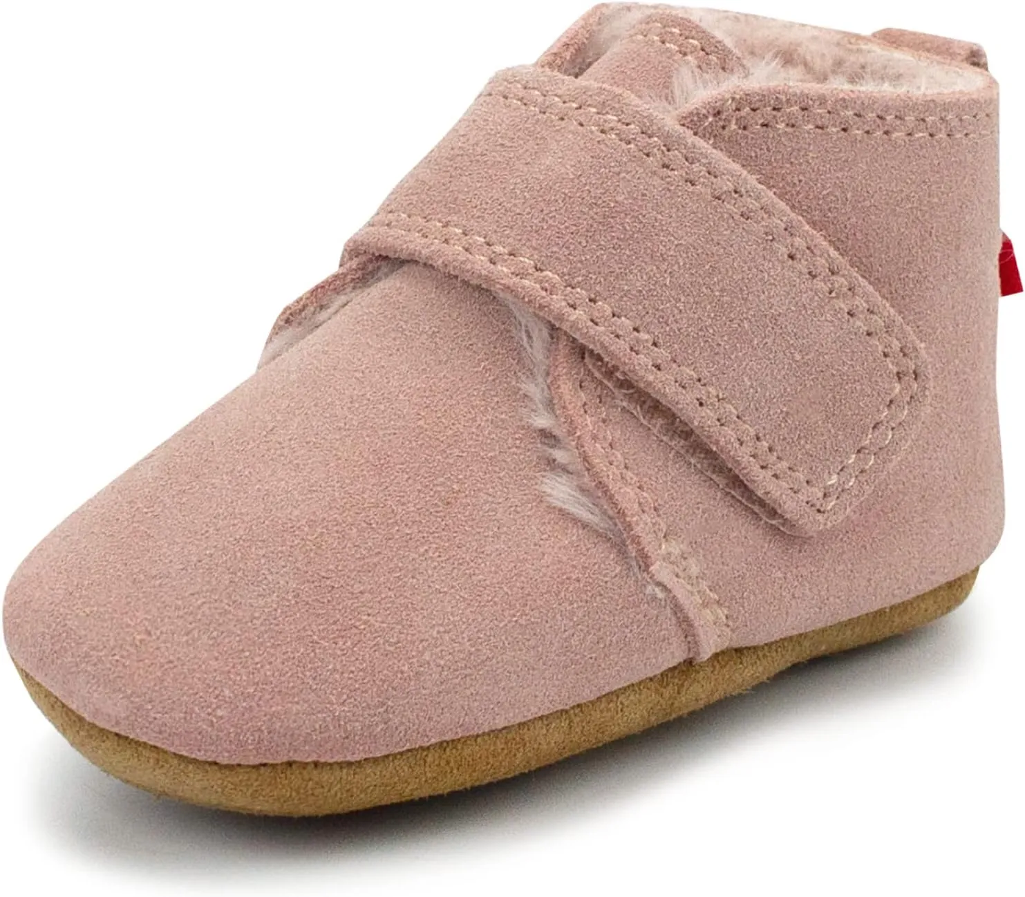 Zutano Unisex Baby Leather Shoes, Faux-Fur-Lined Booties, Winter Boots for Babies